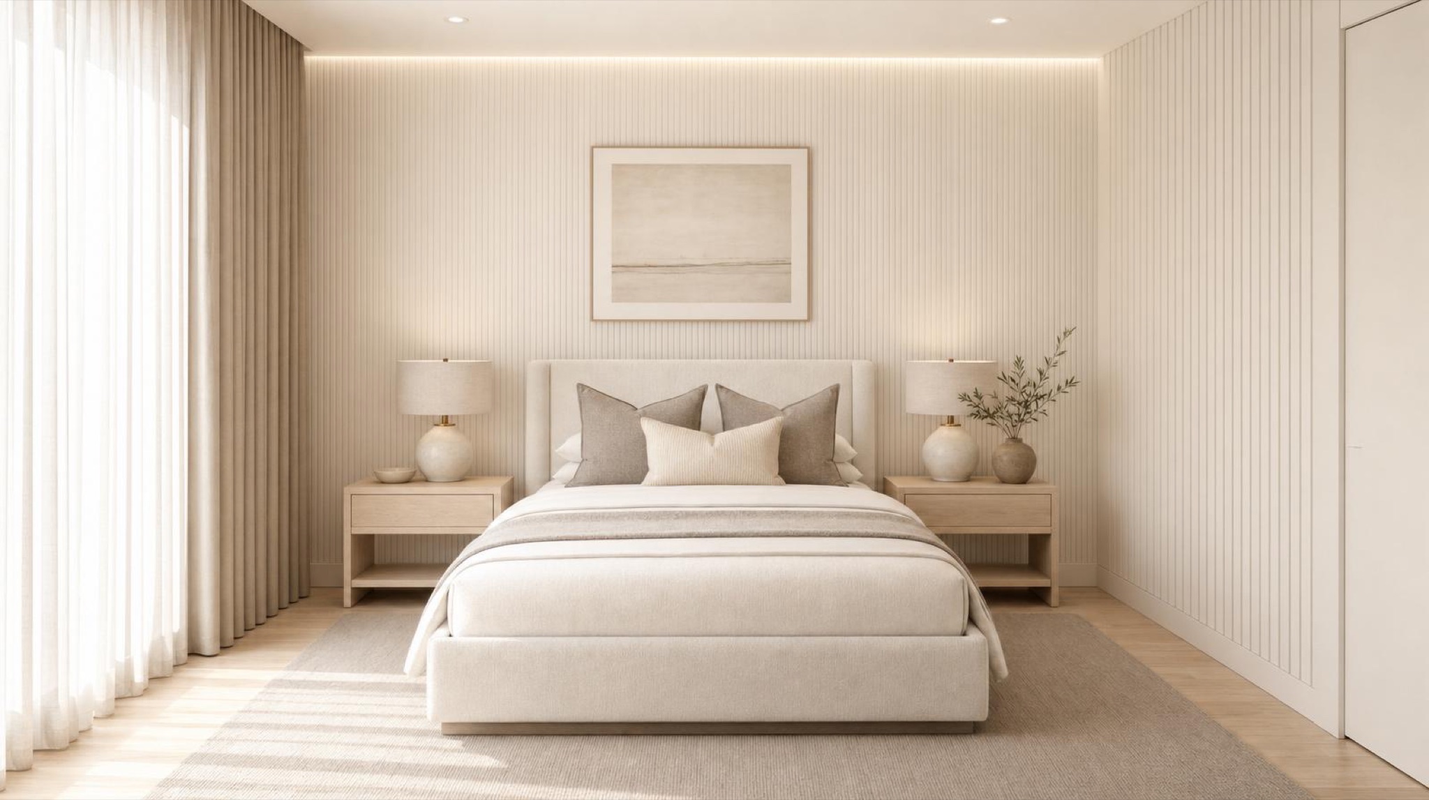 NOMI Kin Elegant Minimalist Bedroom one