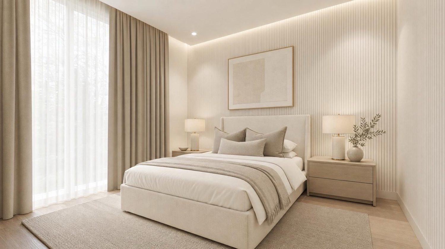 NOMI Kin Elegant Minimalist Bedroom