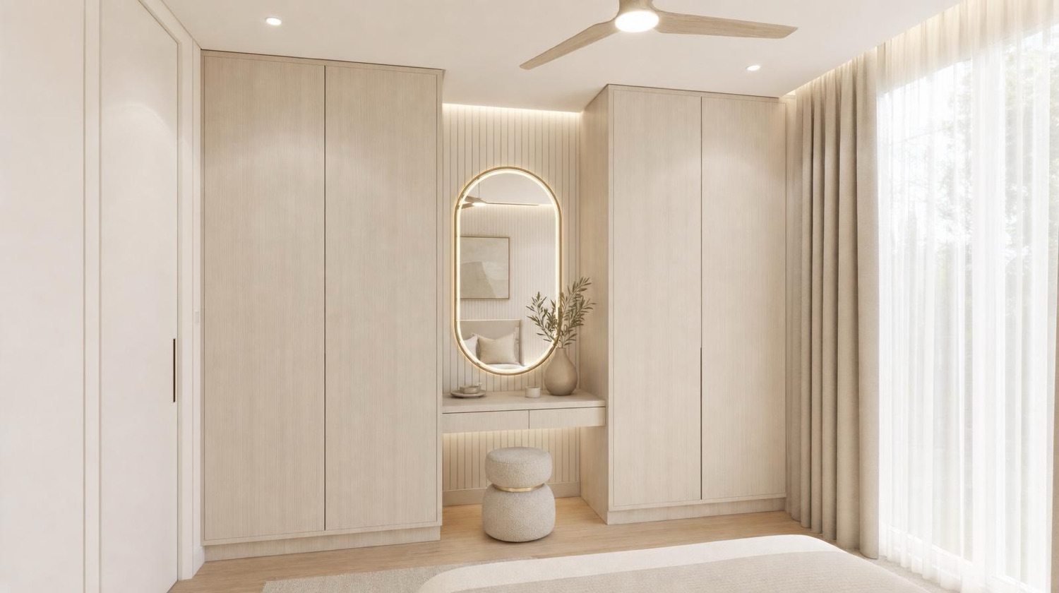 NOMI Kin Elegant Minimalist Dressing wall