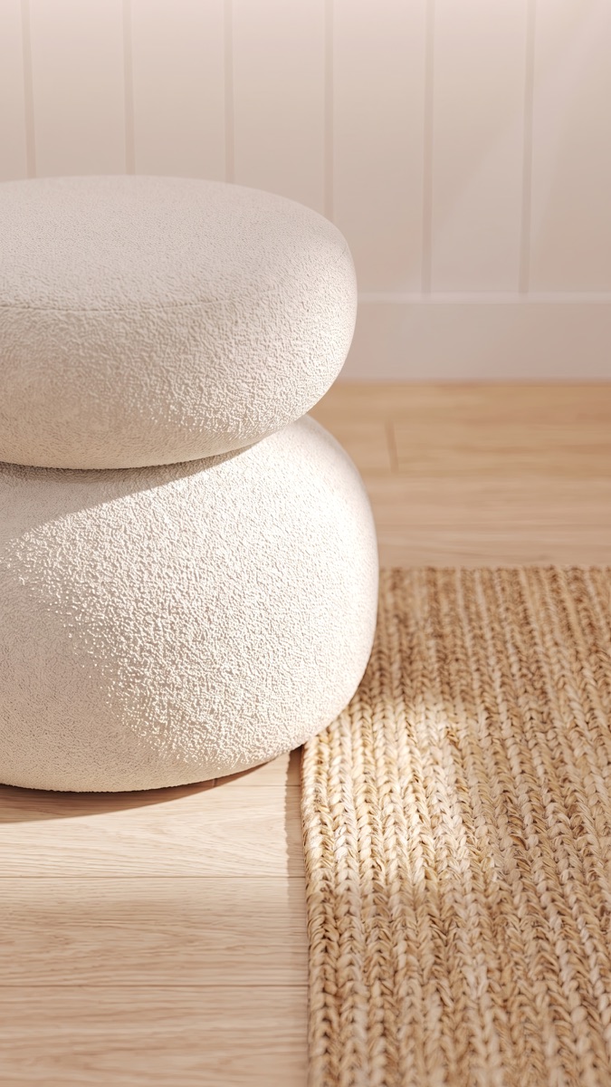 Ottoman and rug